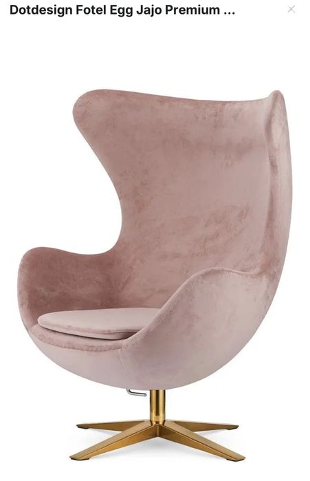 Fotel Egg Jajo Premium Velvet Traviso Aksamitny Welur Obrotowy-Bujany