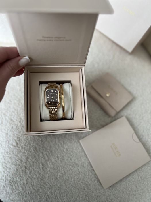 Годинник Burker Izabel білий та коричневий циферблат