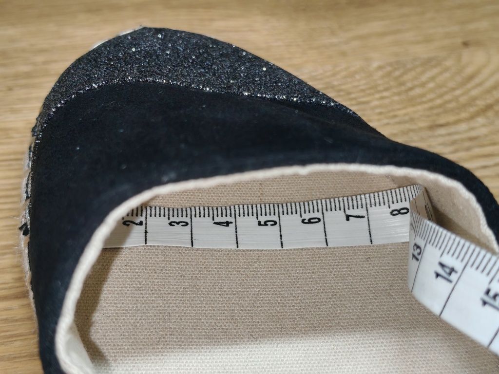 Nowe buty espadryle slip on trampki brokat brokatowe błyszczące błysk