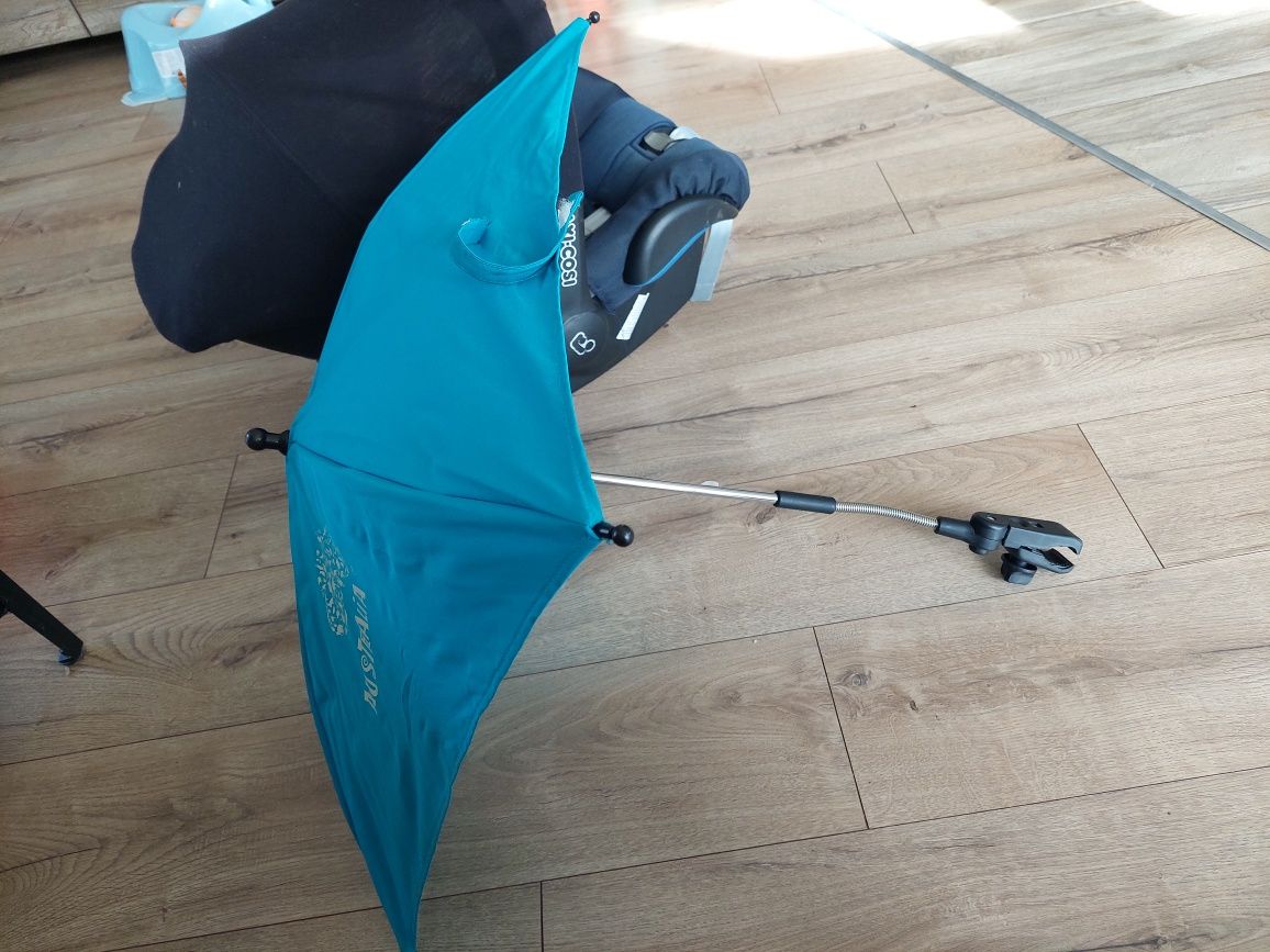 Wózek x-lander xa 3 w 1 niebieski, akcesoria, torba, saszetka, parasol