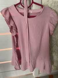 Літня блуза бузкового-рожевого кольору