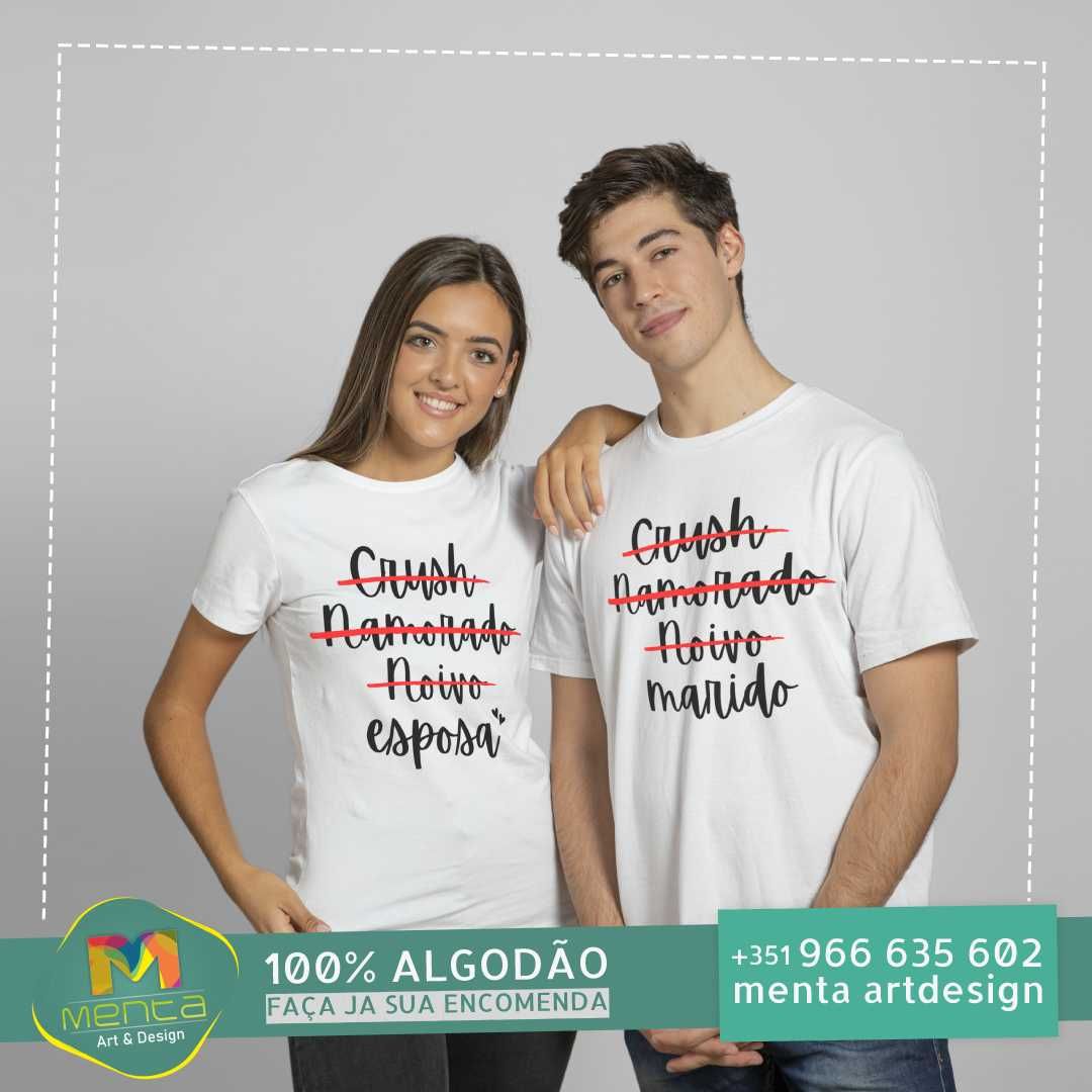 T-shirt casal personalizada