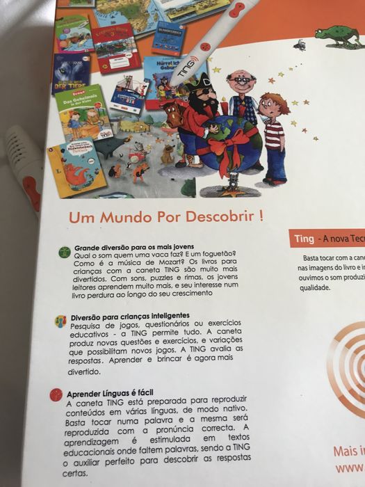 O livro interativo de Inglês, com sons originais, jogos, dialogos e um