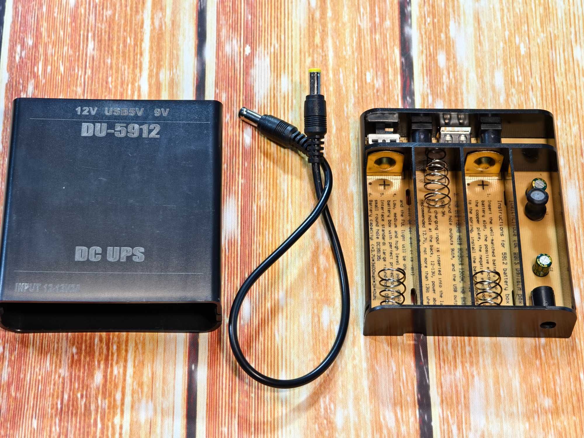 UPS 5V 9V 12V PowerBank Безперебійник UPS для роутера 6 та 3 АКБ 18650