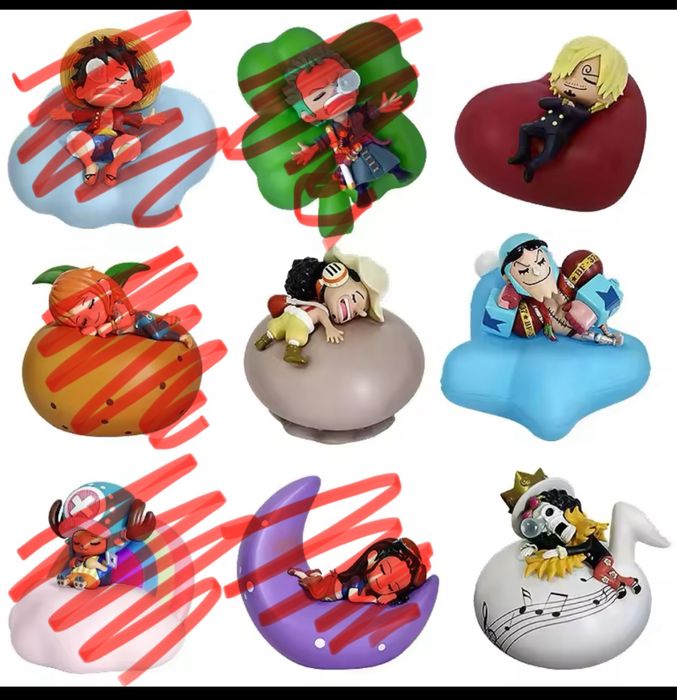 Світильник з One Piece, Санджи, Усоп, Френки та Брук