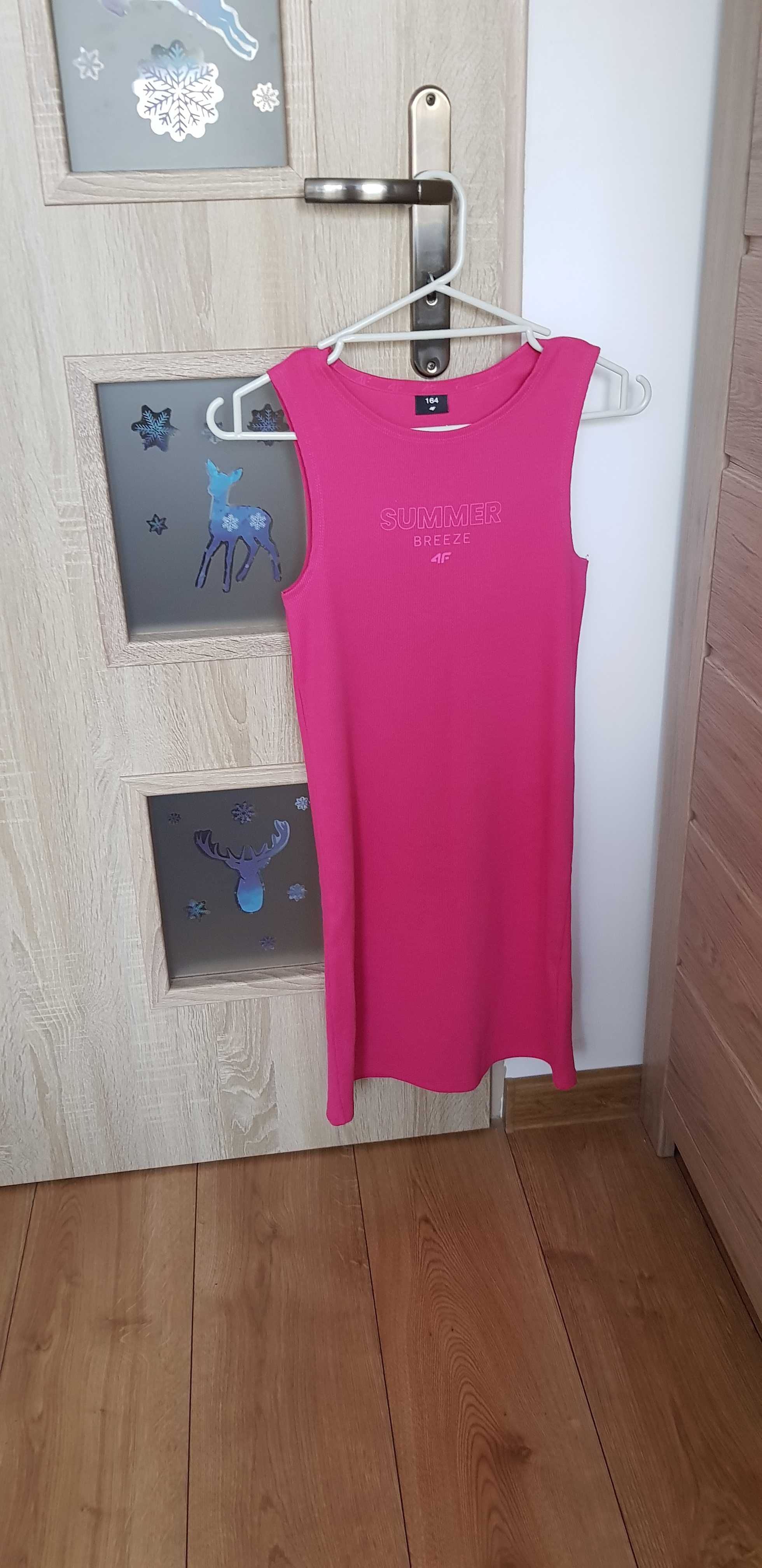 Różowa sukienka bez rękawów (4F)