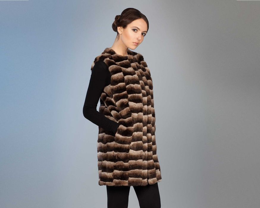 Жіночий жилет ARTFUR з еко-хутра. Штучне хутро - Шиншила