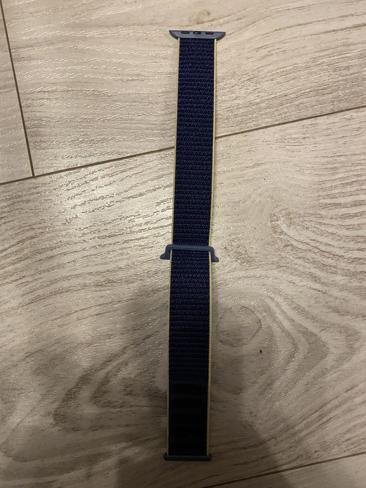 Pasek opaska Apple Watch 6 7 8 parciany, niebieski. nylonowy 44 45