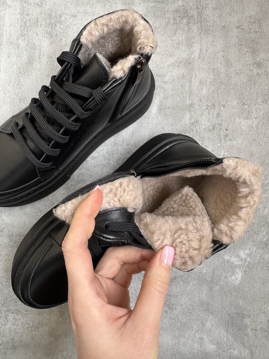 Зимові хайтопи черевики натуральна шкіра