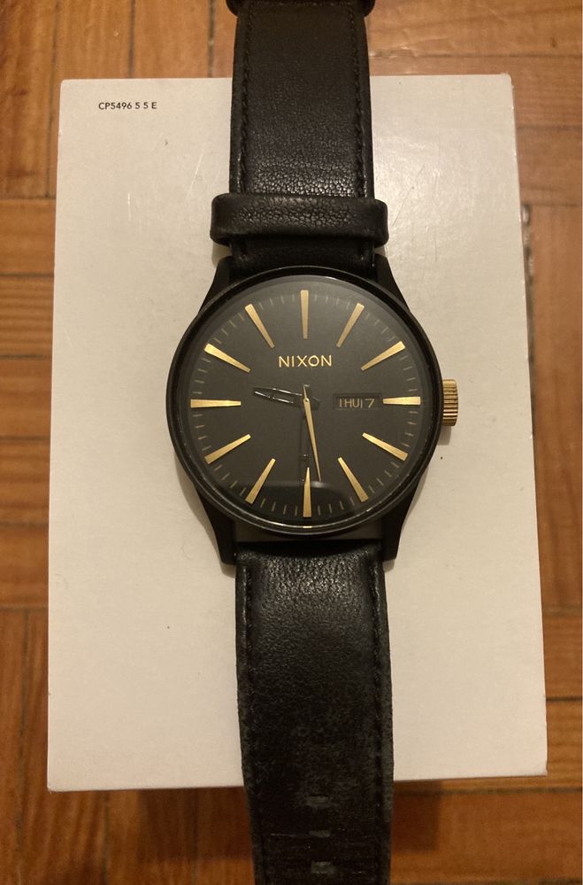 Nixon relógio The Sentry Leather