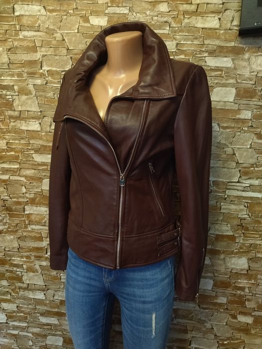 Нова!Шкіряна куртка косуха,авіатор,шкіряна курточка,косуха,Mango,44р