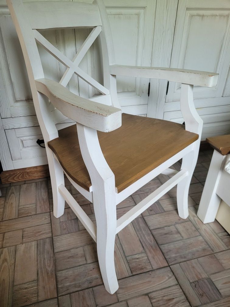 Stołek krzesło patio meblo wosk provance prowansalskie