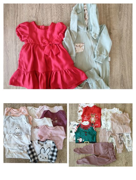 Ubranka dla dziewczynki rozmiar 74. 21 sztuk!