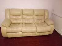 Sofa skórzana z funkcją spania