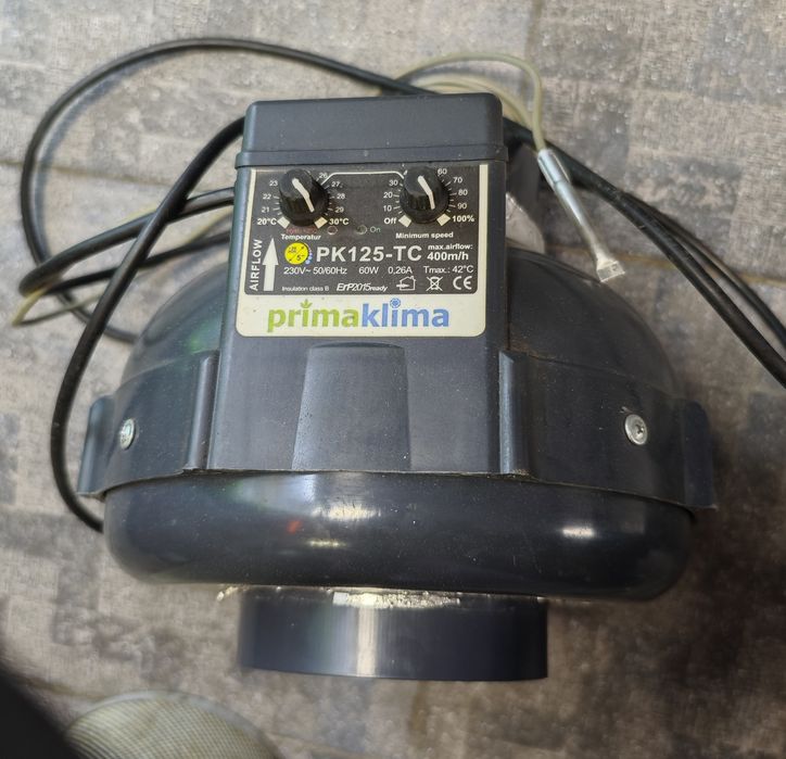 Вентилятор переменного тока Prima Klima Temp-Control 400м³/ч 125мм