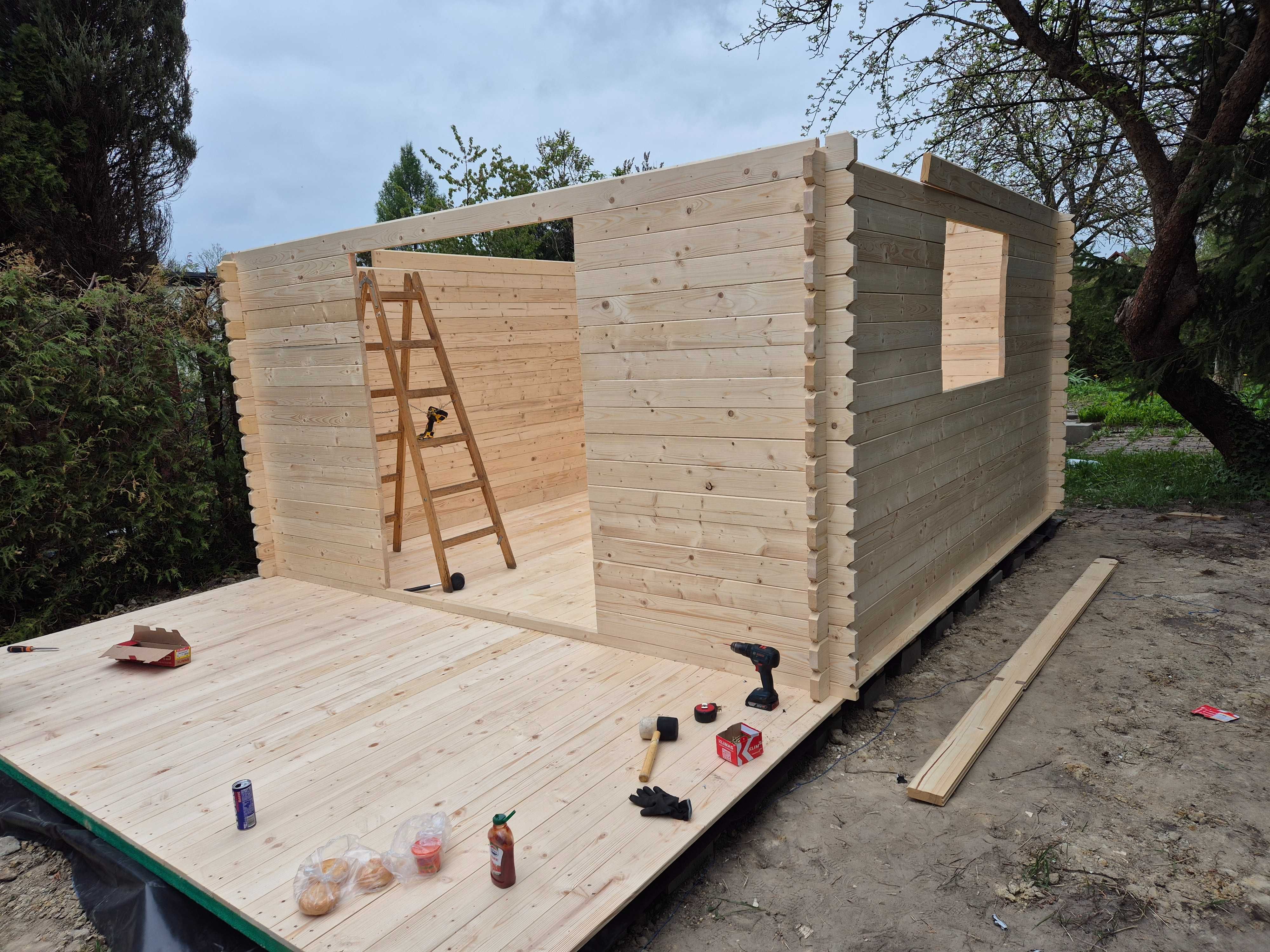 Od RĘKI DOMEK letniskowy na działkę ROD*drewniany z TARASEM* 6x4*24 m2
