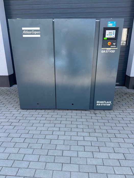 KOMPRESOR ŚRUBOWY  Atlas Copco  GA37 VSD 37KW  7,25 m3/min Falownik