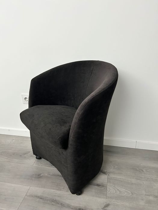 Cadeirão tecido preto