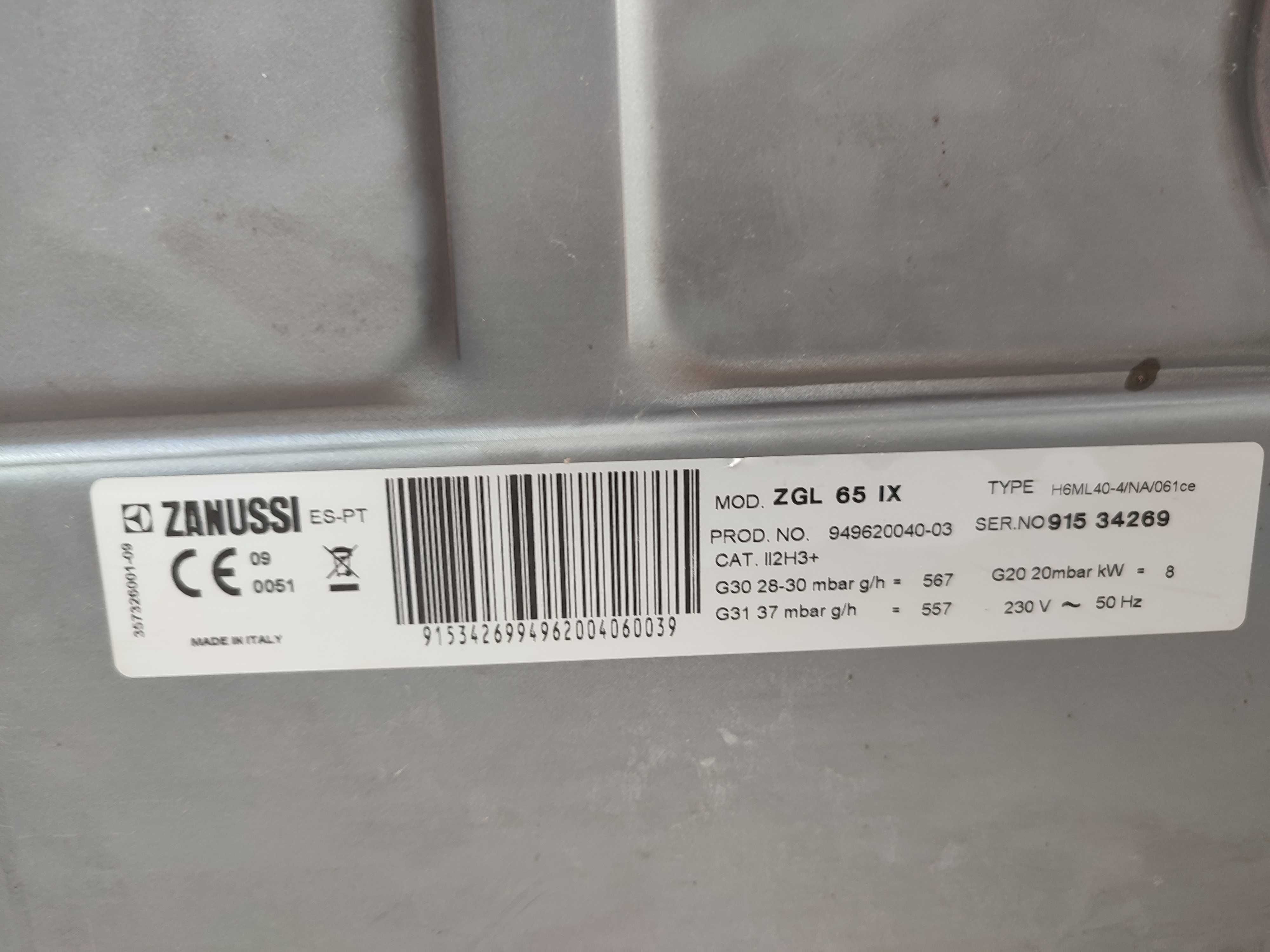 Placa de fogão Zanussi