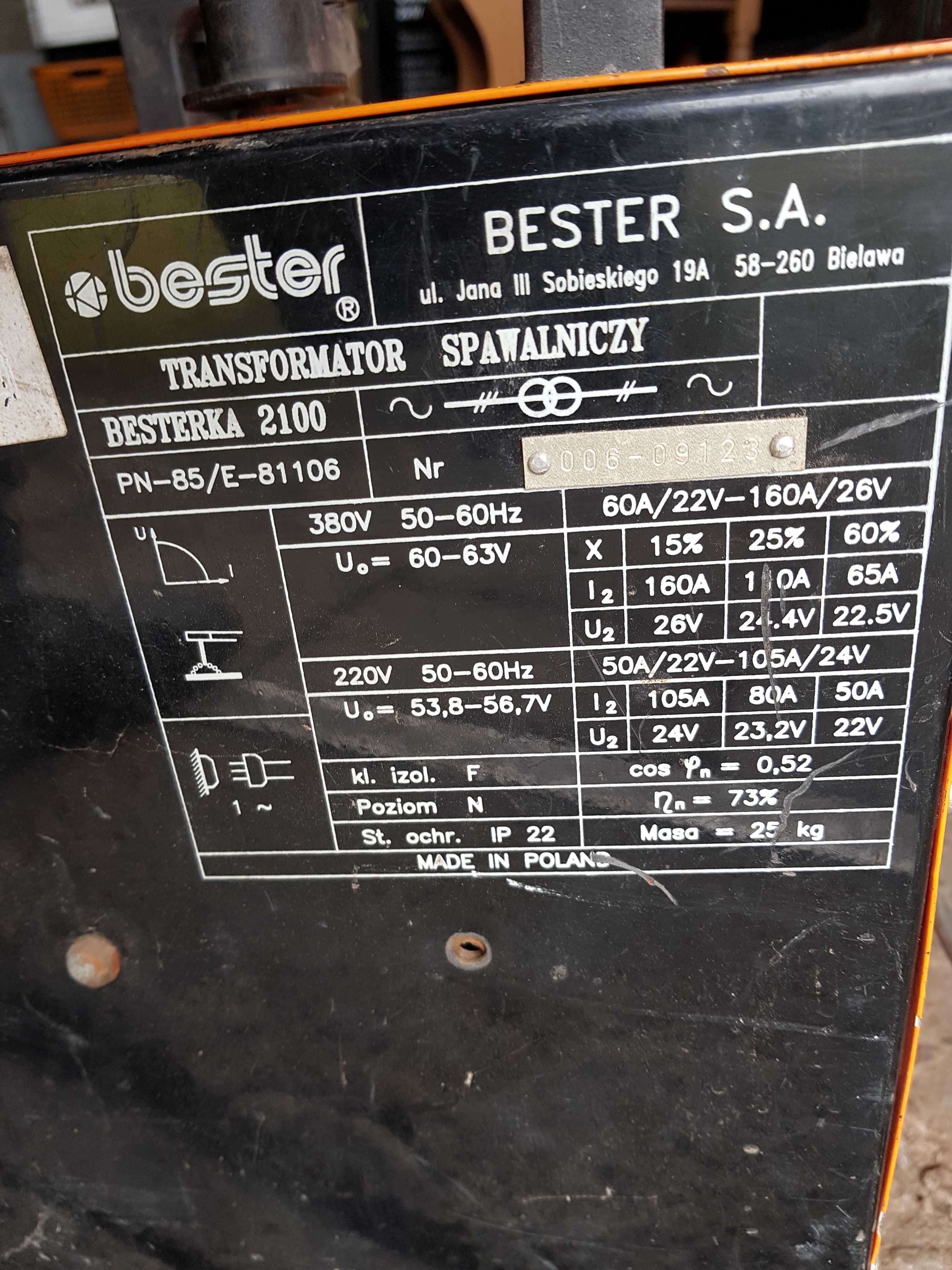 Spawarka transformatorowa Bester