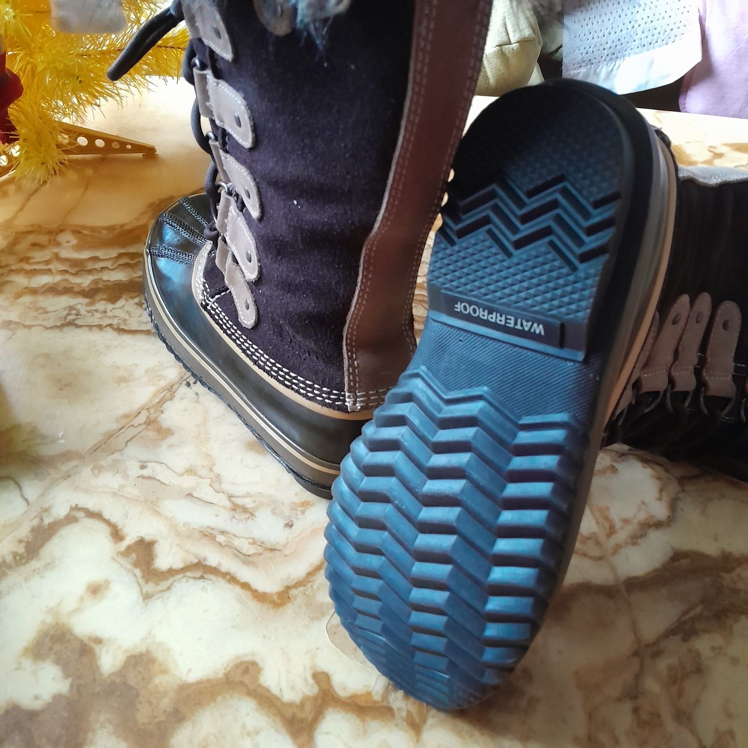 SOREL gore tex  GERMANY женские зимние кожаные сапоги 37-38р ботинки