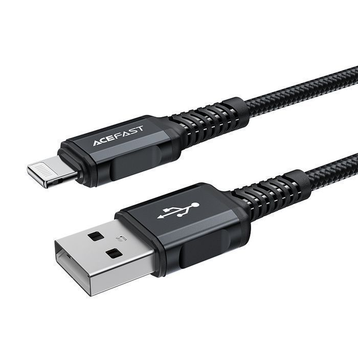 Kabel USB - Lightning Acefast 1,8M, 2,4A, Czarny, MFi