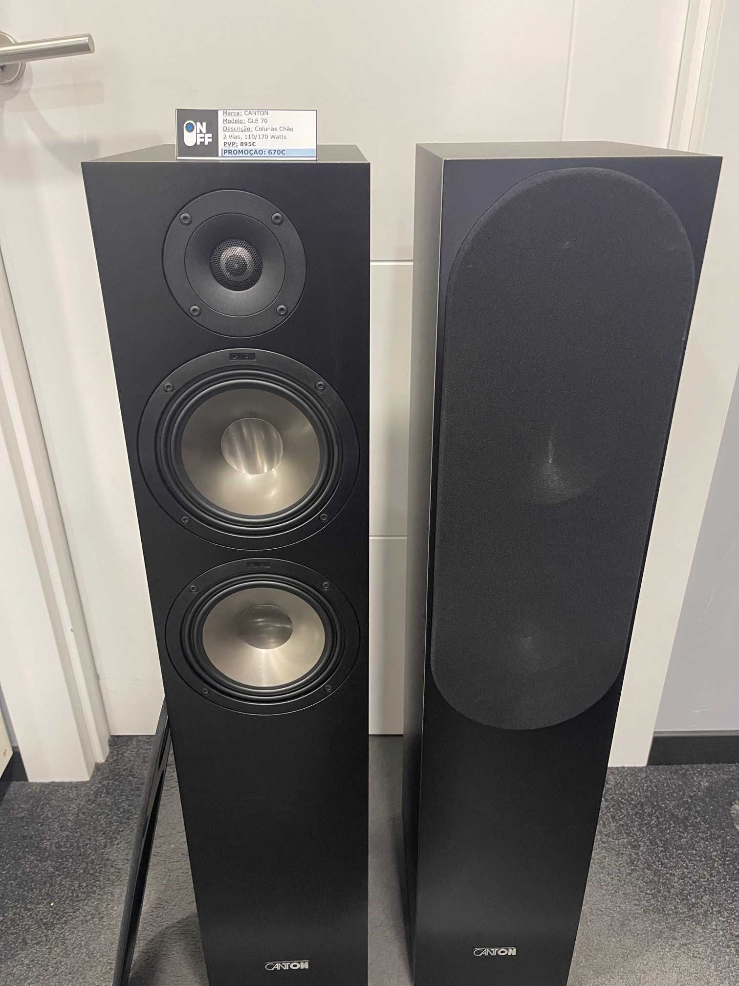 Colunas Chão Canton GLE70, 2 vias, 110/170 Watts