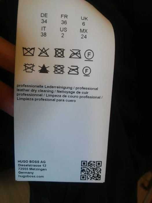 Hugo Boss, nowa kurtka ze skóry, 34