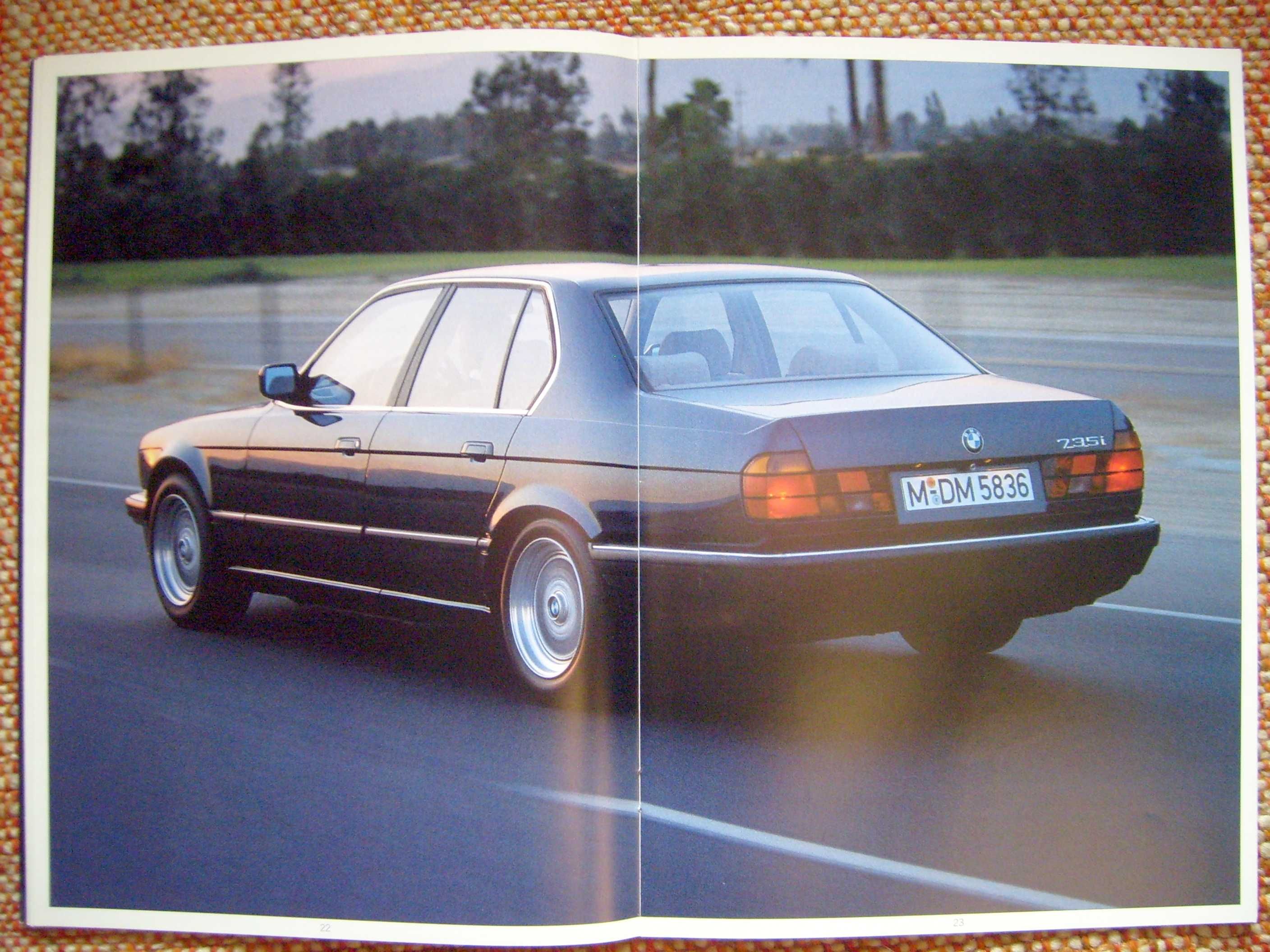 BMW 7 E32 - 730i 735i 735iL * prospekt 48 str. PIERWSZE WYDANIE 1986 !