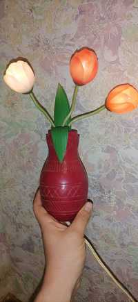 Нічник квіти у вазі ссср