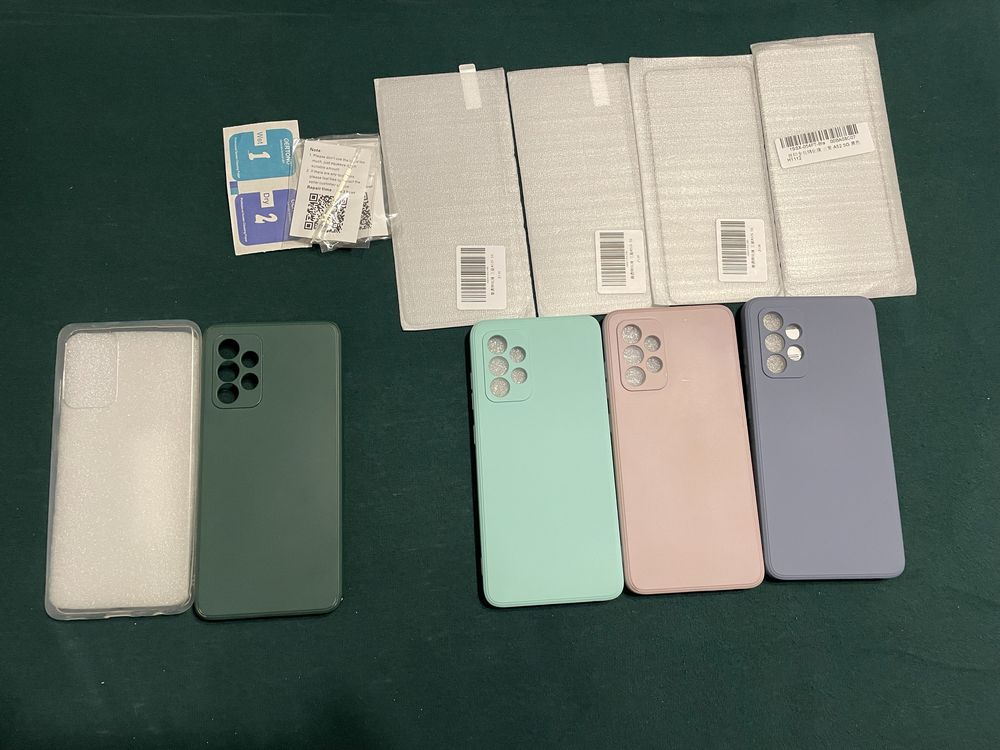 Mega zestaw nowe etui i szkiełko Samsung A52 pastelowe kolory