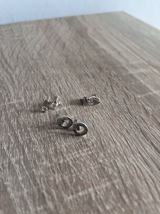 Komplet kolczykow srebrnych 925 wkręty