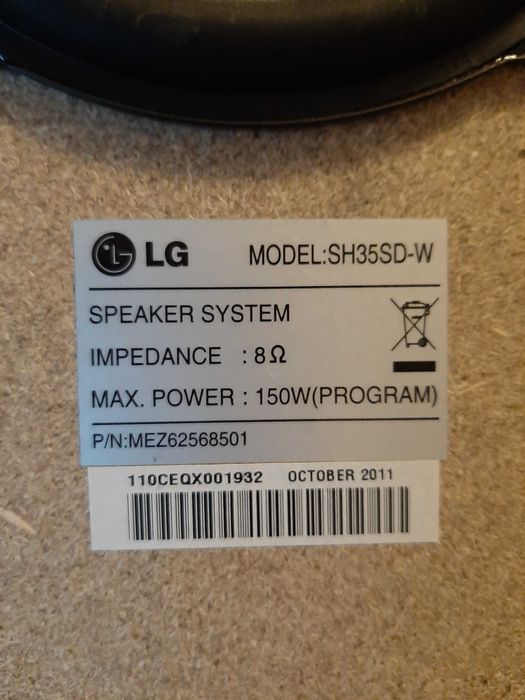 Kino domowe LG SH35SD-W