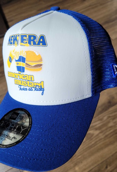 czapka z daszkiem New Era Trucker Food american mustard burger NOWA