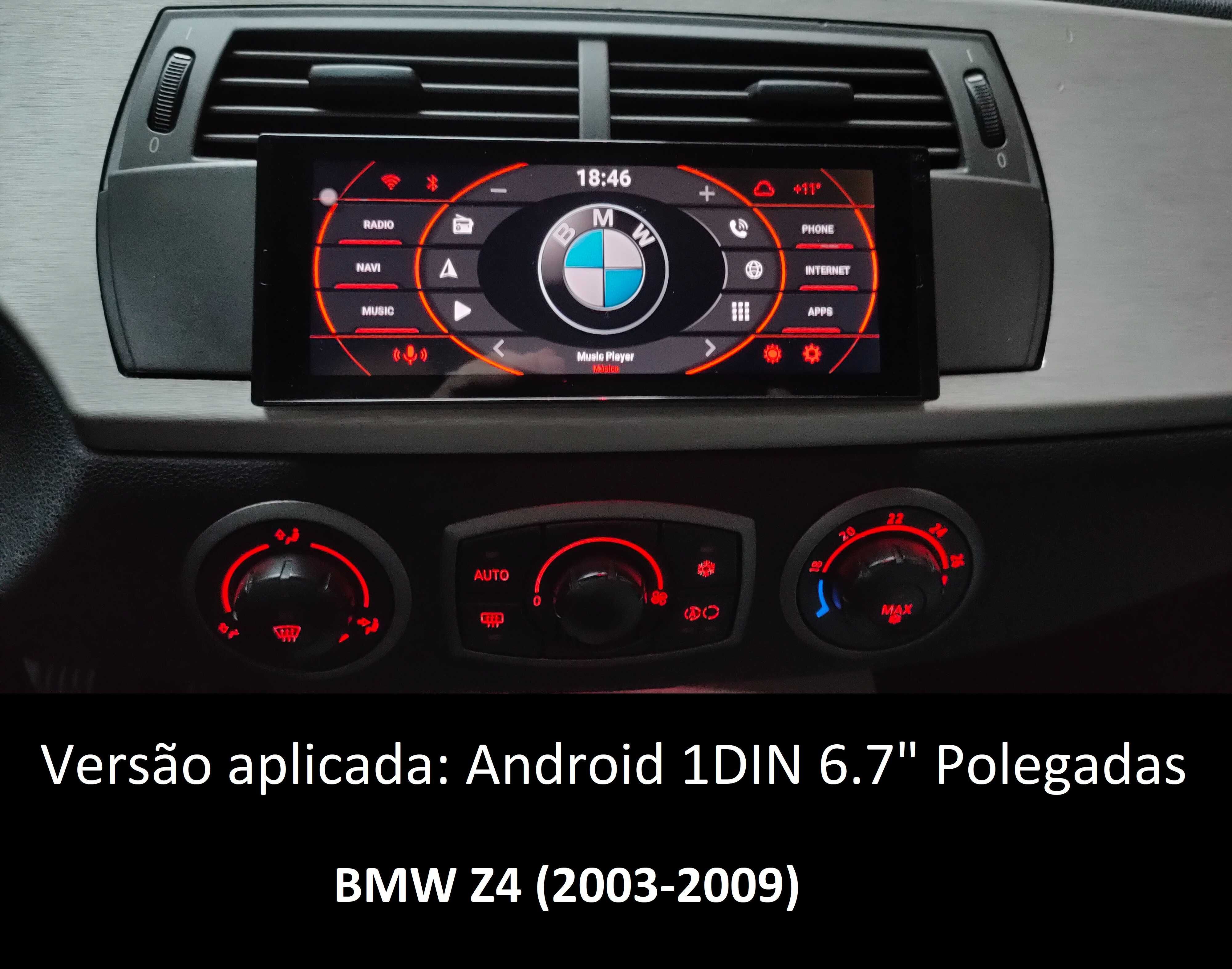 (NOVO) Rádio 2DIN 9" • BMW Z3 / Z4 • (1995 a 2009) • Android GPS E85