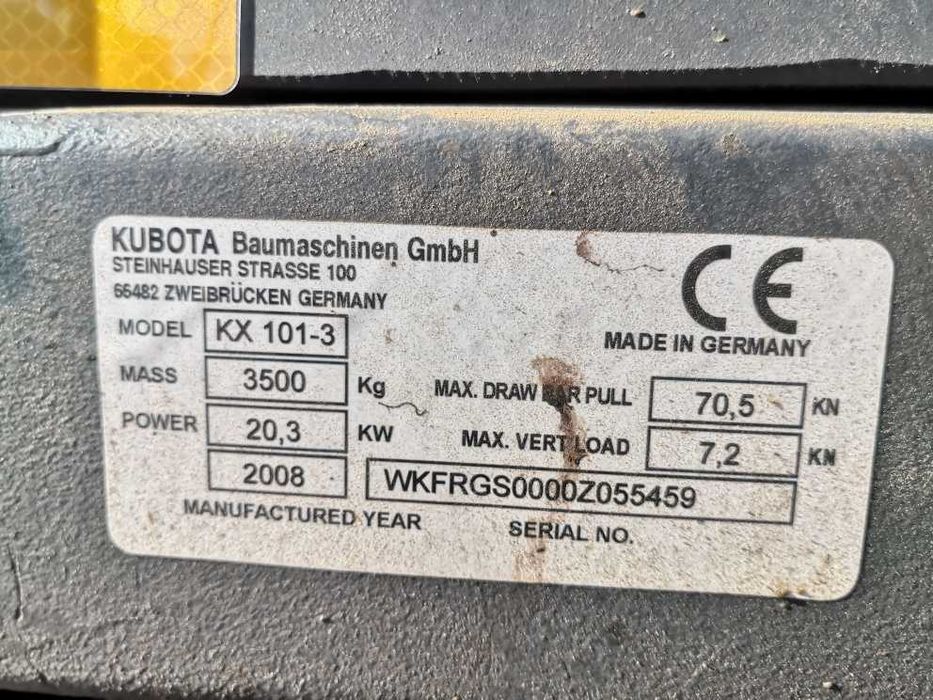 koparka 2008r 3,5t KUBOTA KH 101-3 minikoparka gąsienicowa