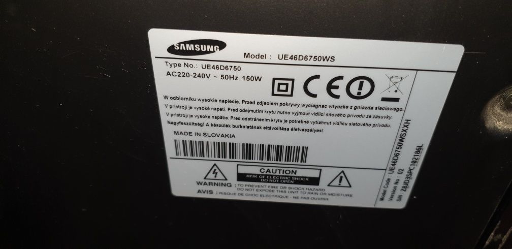 Telewizor Samsung 46 Cali DVB-T-C-S2 USB