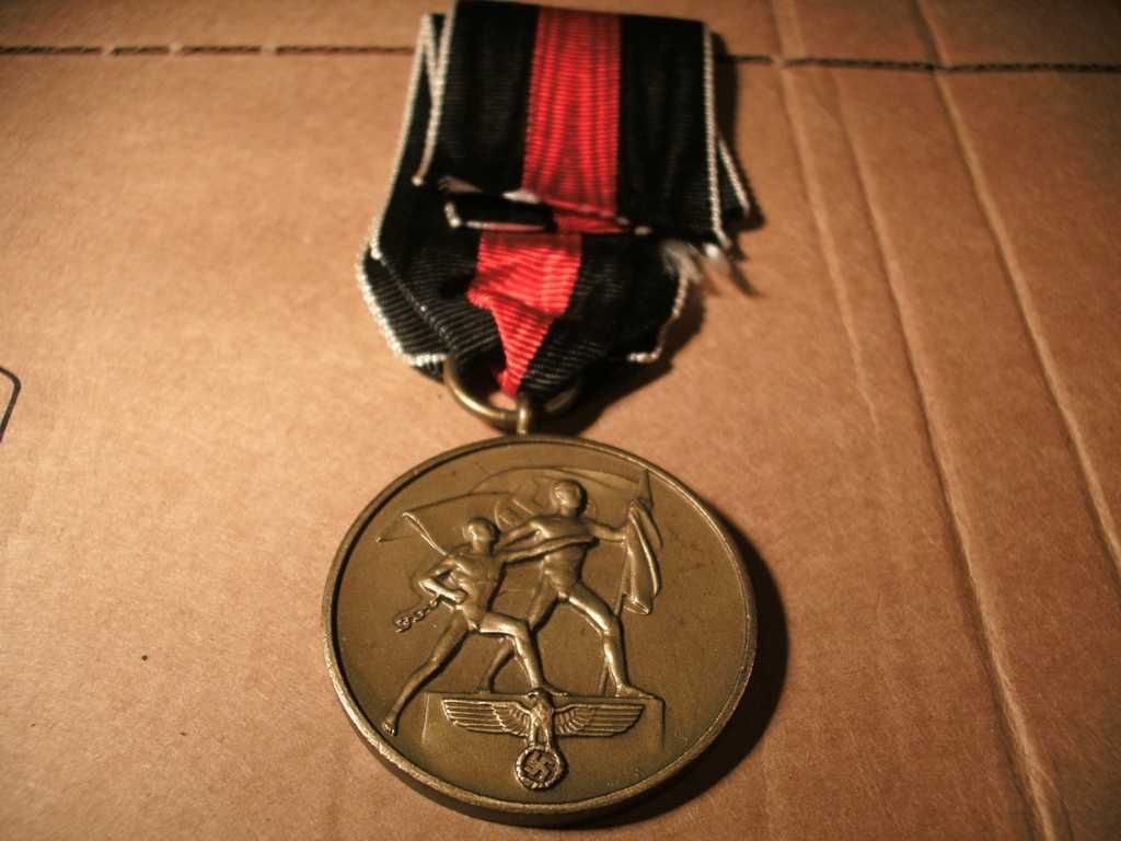 Medalha Anexação Sudetenland 1 Out. 1938 - Alemanha - 3º Reich - WW2