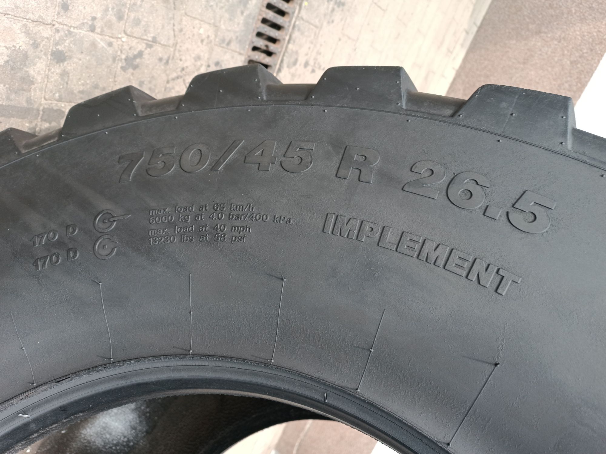 750/45R26.5 Vredestein Flotation  Trac Radial  750/45-26.5