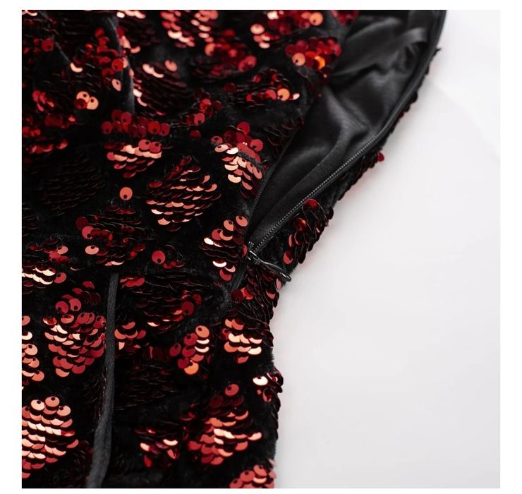 S Belle Poque  damski cekinowy kombinezon świąteczny bez rękawów z dek