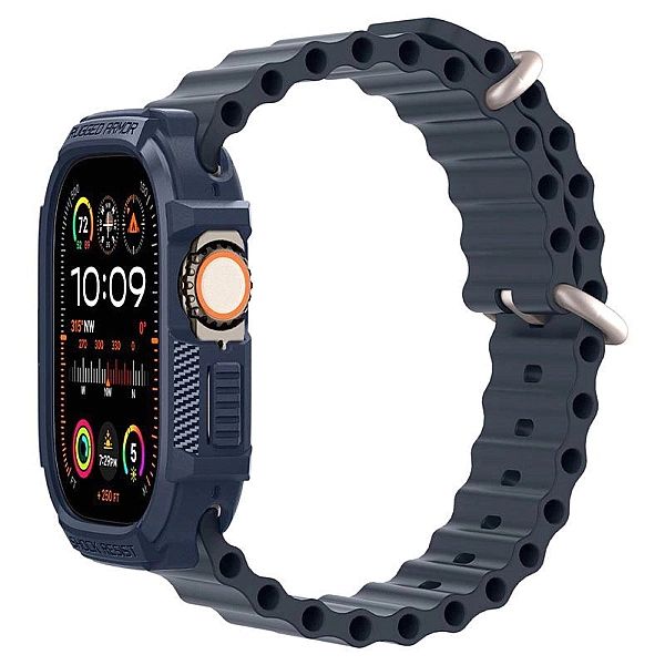 Etui Spigen Rugged Armor na Apple Watch Ultra 1 / 2 (49 mm) - granatow