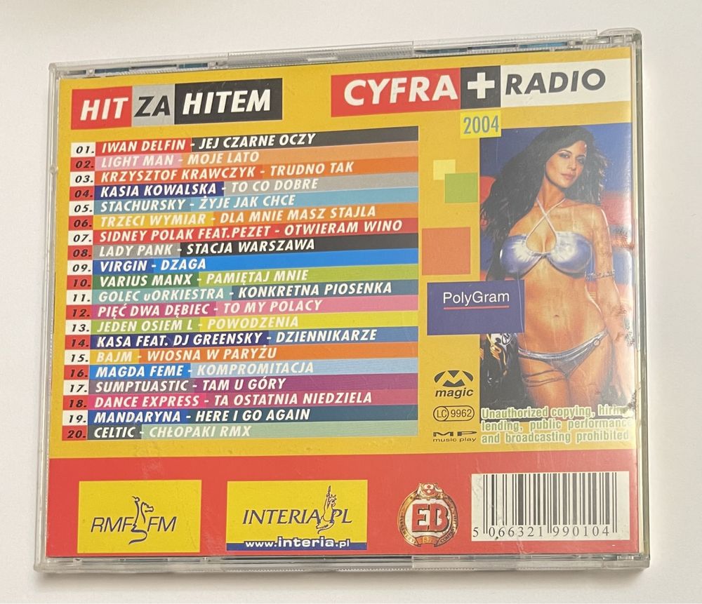 Hit za hitem cyfra + radio cd 2004 polska składanka rock pop