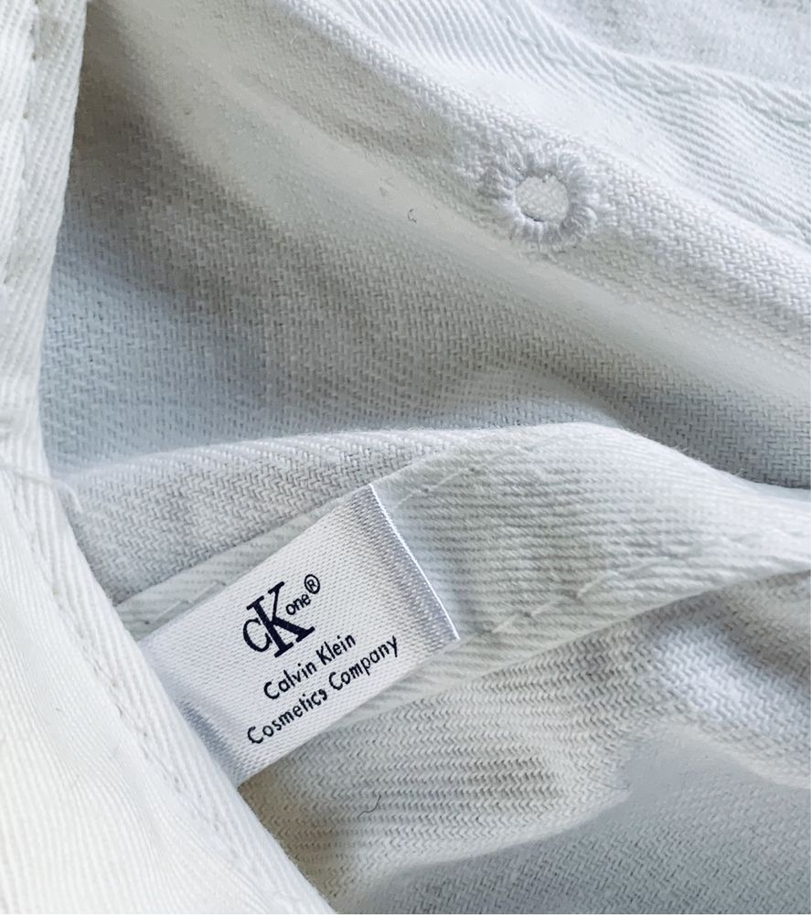 Кепка бейсболка хлопковая белая унисекс Calvin Klein (оригинал)