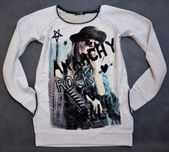 Stylowa dzianinowa bluza H&B nadruk oversize