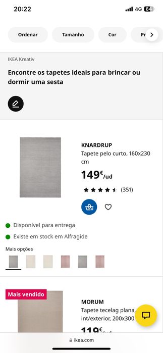 Tapete ja enrolado como novo como da fotografia