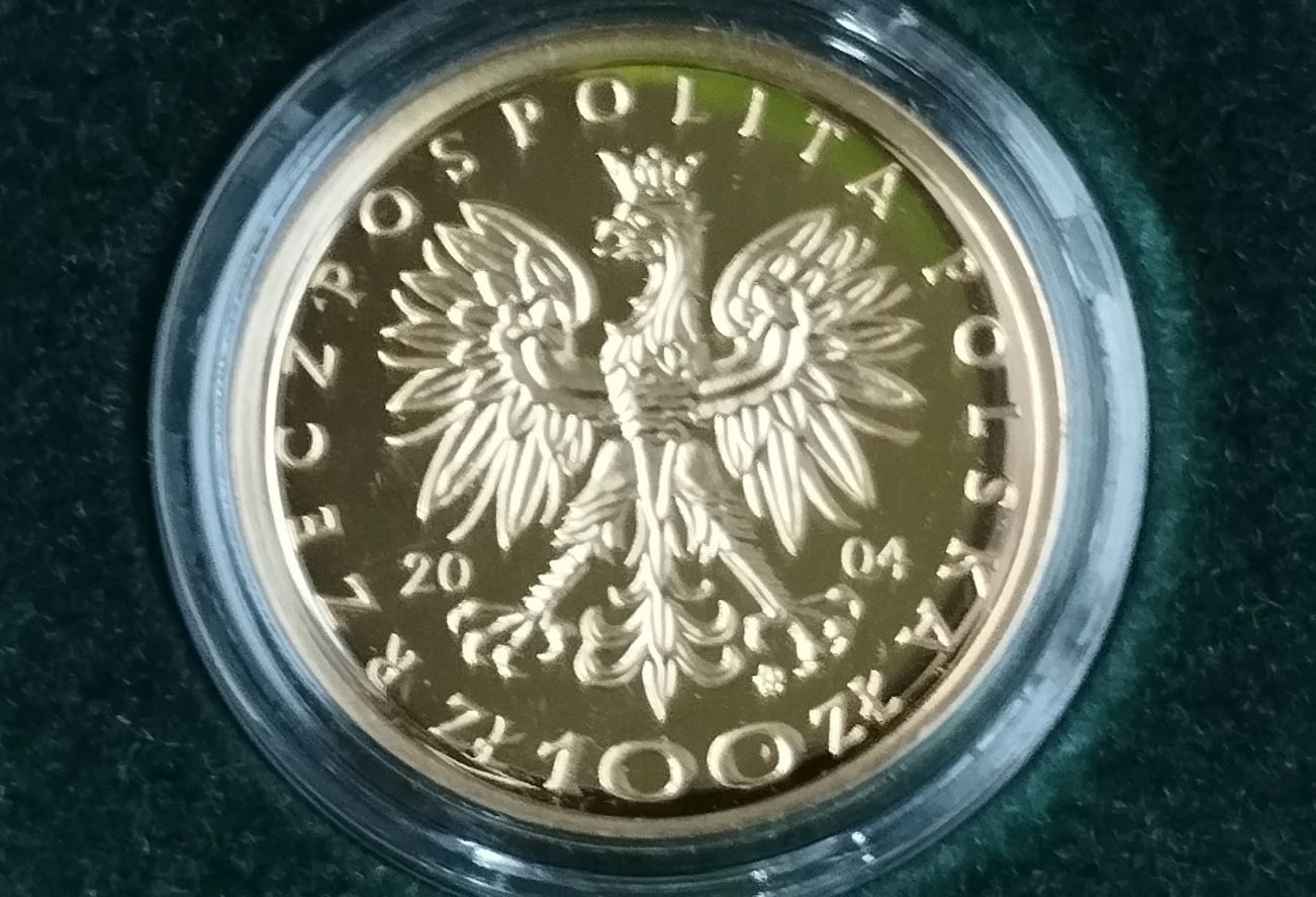 Złota moneta - 100 zł Przemysł II 2004r stan L