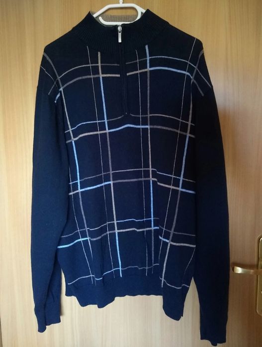 Monte Carlo  Niemiecki męski sweter z kaszmirem, 10% Kaszmir, Roz. L