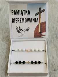 Pamiątka bierzmowania handmade bransoletka