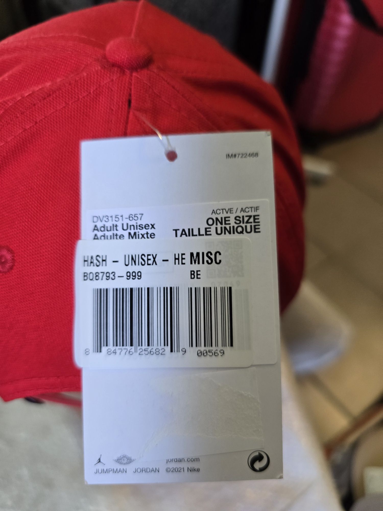 Бейсболка Nike JORDAN CLC99 FLT SSNL CAP червона