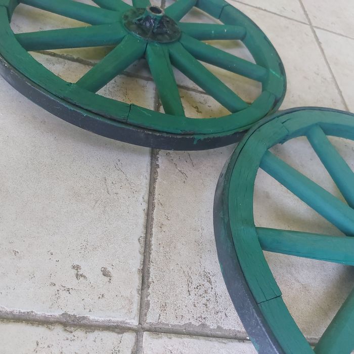 Drewniane koła od wozu drabianistego średnica 46cm